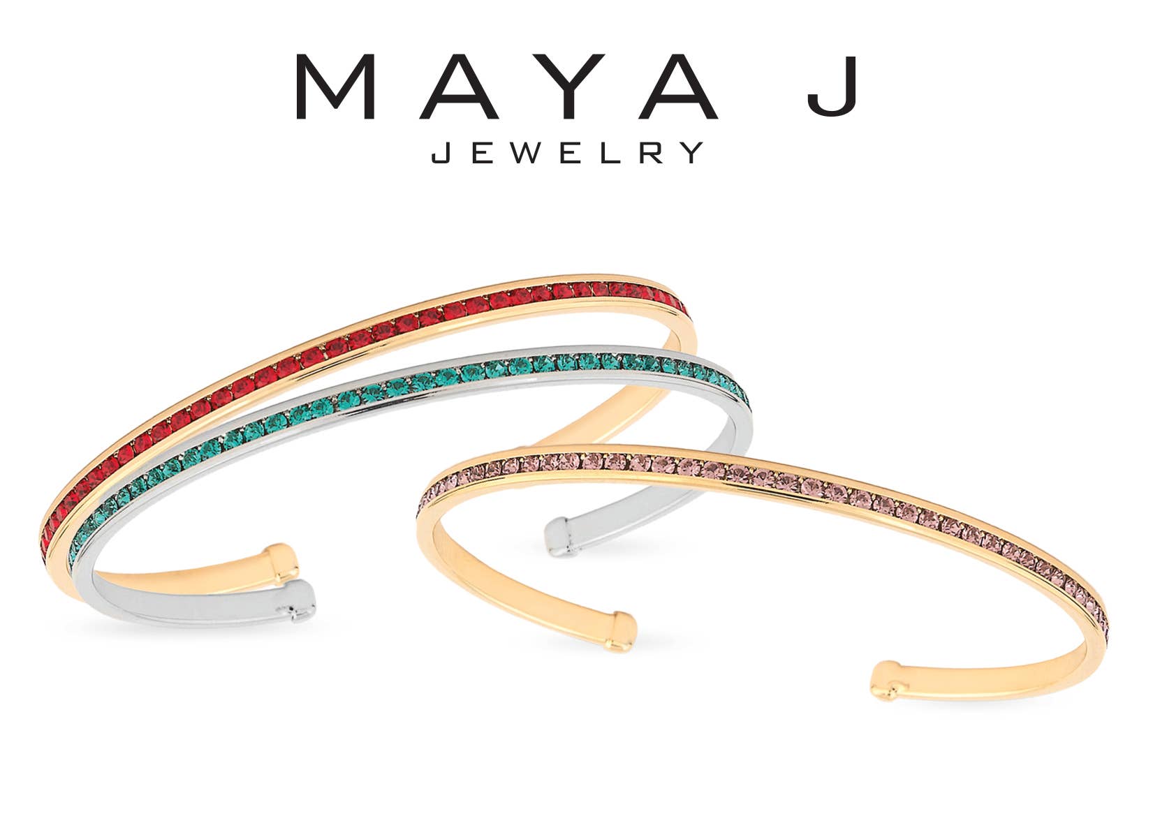 Maya J - Wholesale Cuff Bracelet - Stackable Birthstone Open Cuff Bracelet - Single / Refill28