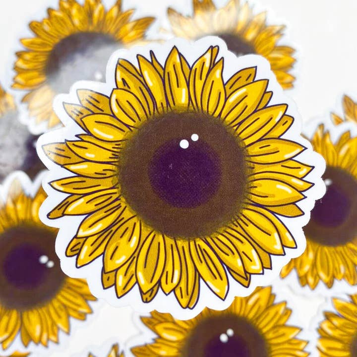 Sunflower | Sticker en vinyle pour la vente par Creative Worship