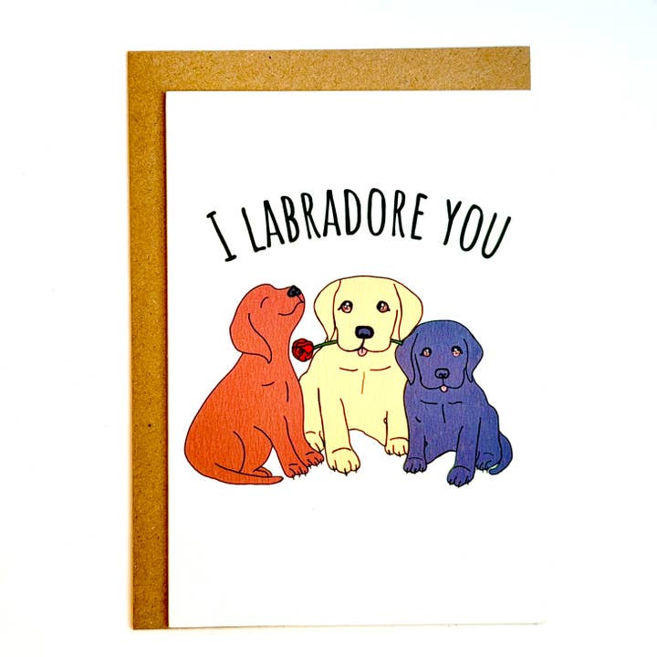 I Labradore You Card| Cute Dogs | Dog Valentines Card for wholesale by Puntastic & Ho