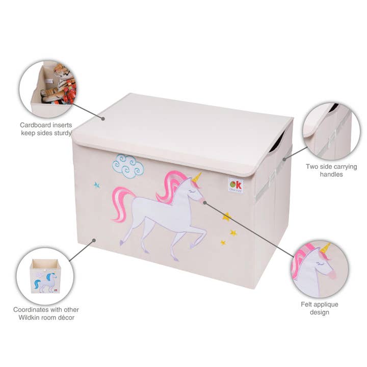 Wildkin - Wholesale Opbergdoos voor speelgoed - Kinderen en baby - Eenhoorn speelgoed kist