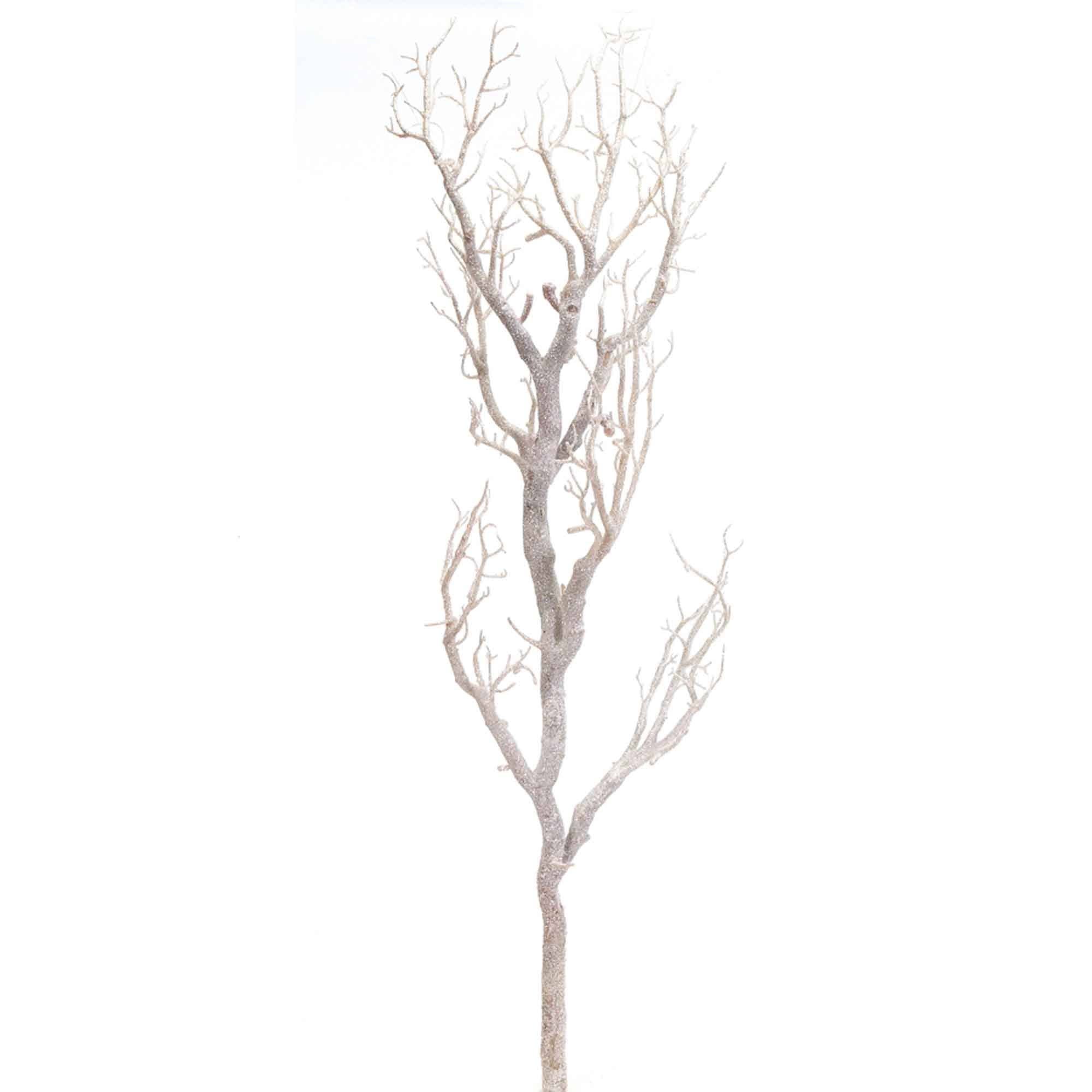 Faux Glitter Manzanita Branch - White for wholesale on Faire0