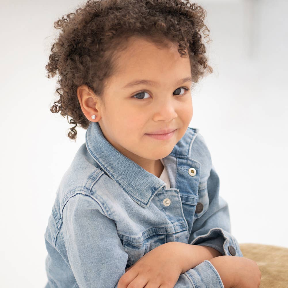 In Season Jewelry - Wholesale Earrings - Kids - Opal Birthstone Heart Screw Back Earrings - Sterling Silver1