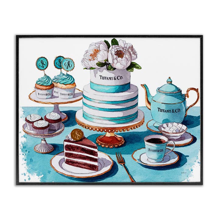 Stupell Industries – wholesale Wall sign – Luxurious Glam Dessert Spread - Framed Wall Art
