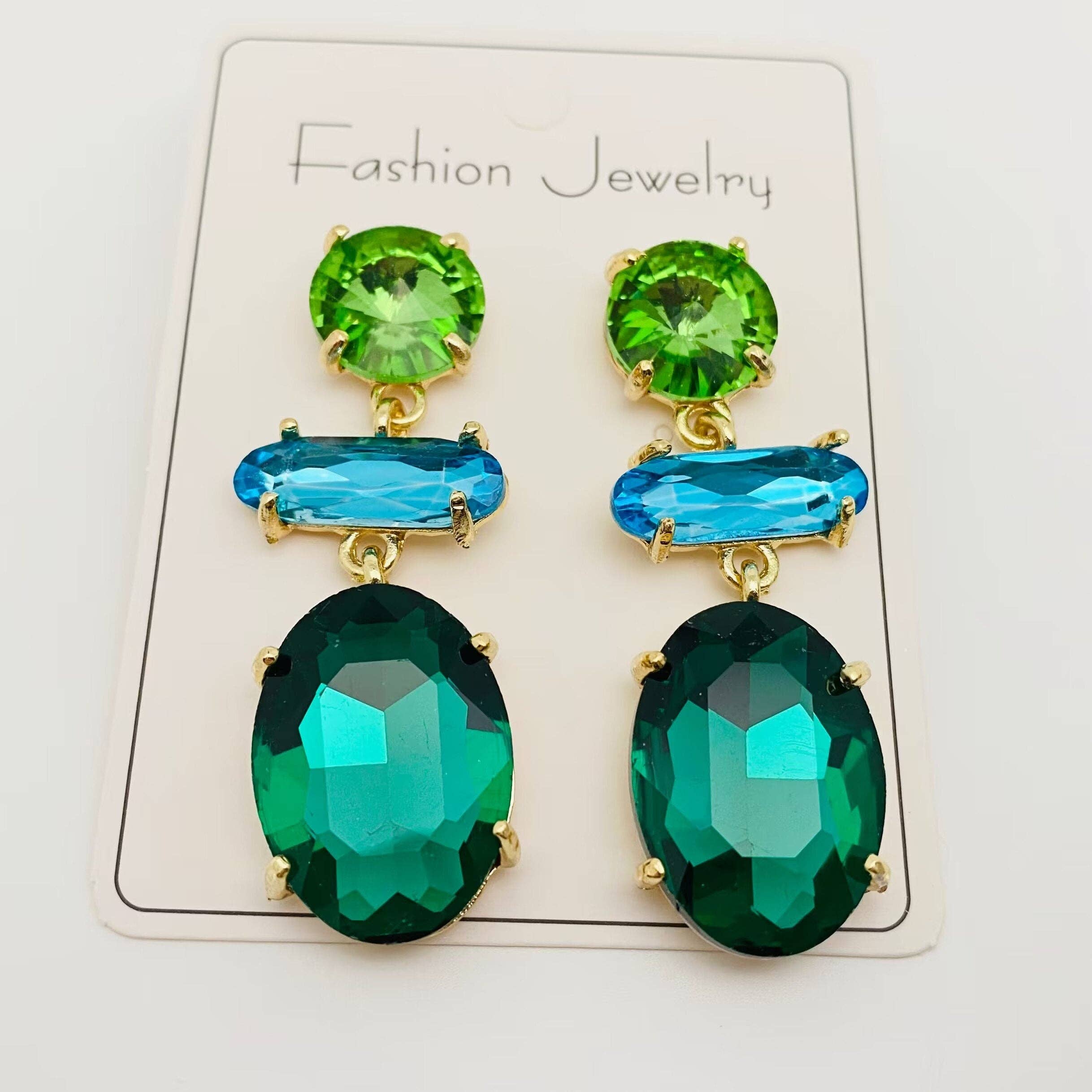 Mio Queena - Vendita all'ingrosso Orecchini pendenti - Orecchini da donna in vetro alla moda4