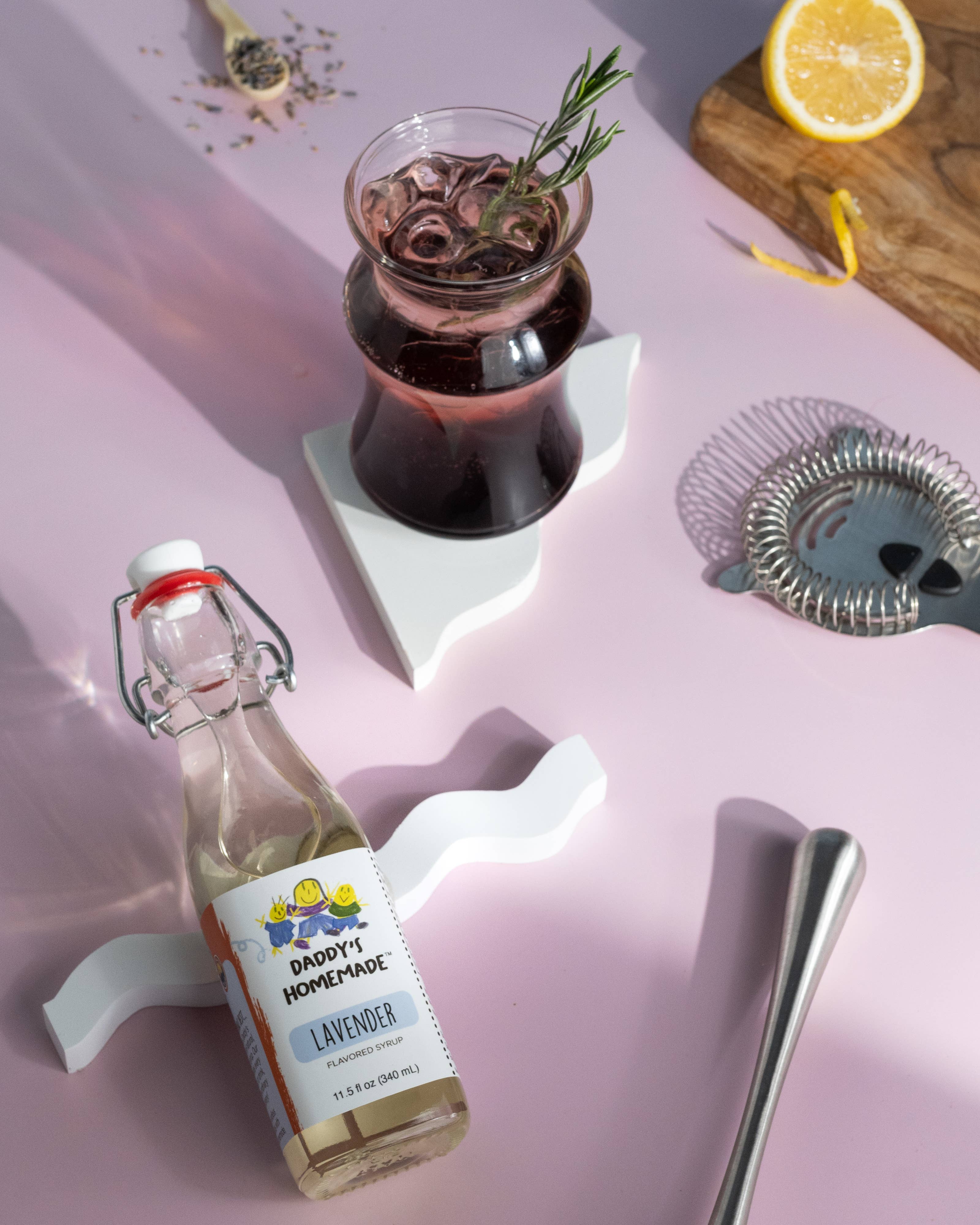 Daddy's Homemade LLC - Wholesale Flavored Syrup - Lavender Natural Flavored Syrup 6 oz and 11.5 oz1