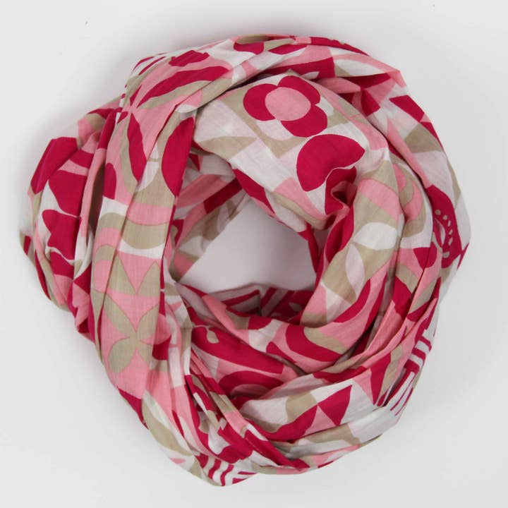 Les Belles Vagabondes - Vendita all'ingrosso Bandana/foulard per capelli - Donna - Sciarpa Cotone Bio Bergen Fucsia