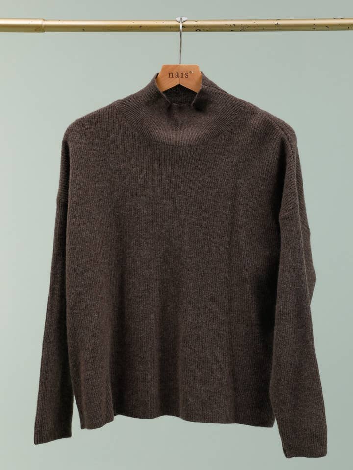 NAÏS PARIS - Wholesale Knit Sweater - Women's - High-neck long-sleeve sweater 100% extra fine merino wool16