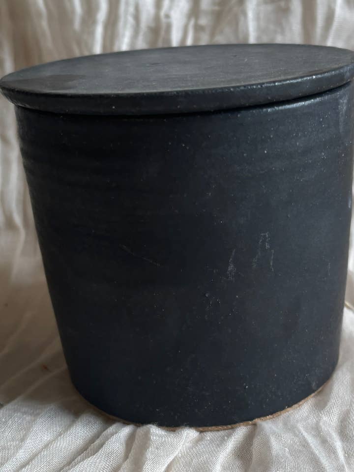 Black Butter Crock for wholesale by Charlotte Manser Ceramics