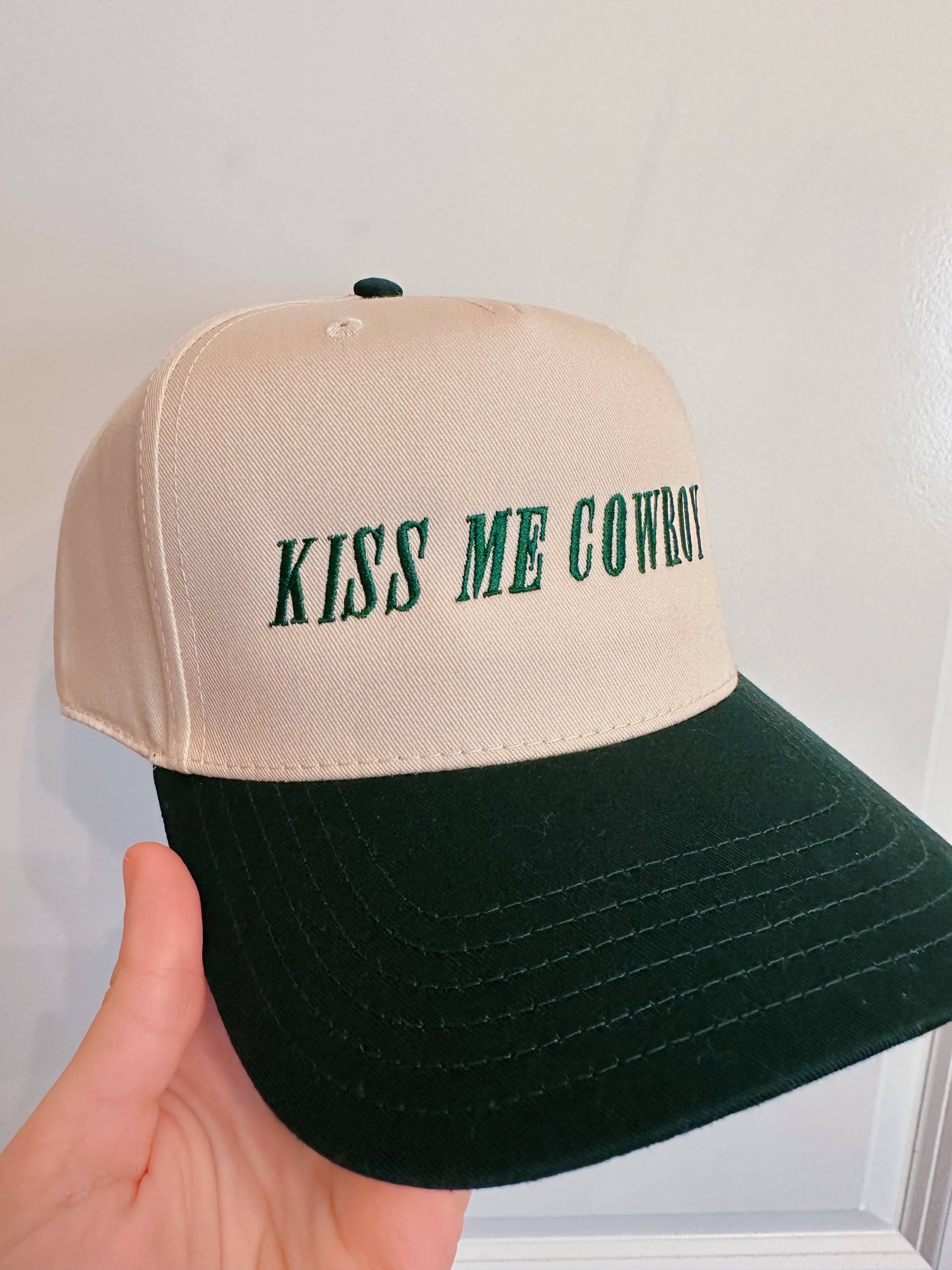 Happy Hour - Wholesale Trucker Hat - Women's - Kiss Me Cowboy Embroidery Hat1