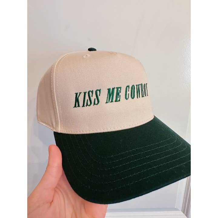 Happy Hour - Wholesale Trucker Hat - Women's - Kiss Me Cowboy Embroidery Hat1