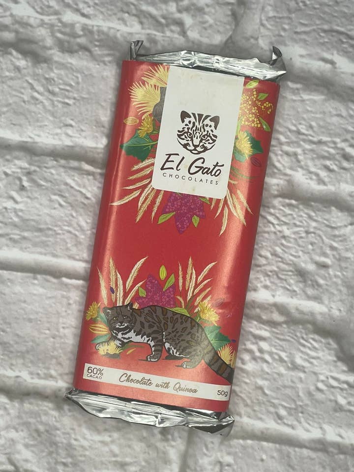 50g Chocolate com Quinoa 60% Cacau por atacado de El Gato Chocolates