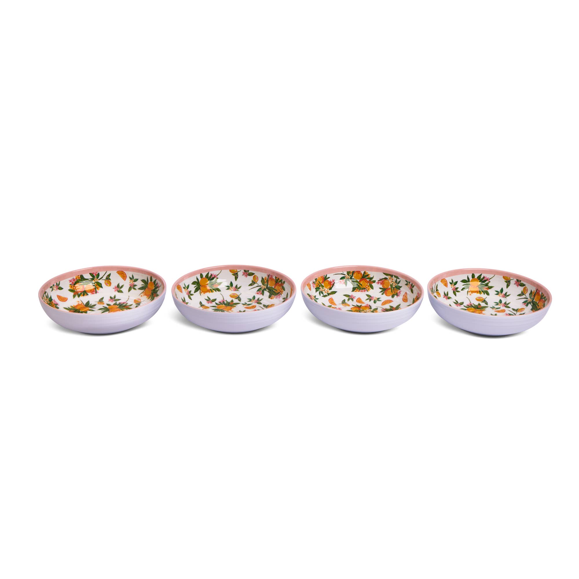 Core Home - Wholesale Bowl - Set of 4 Melamine Dinner Bowls - Pink Lemons2