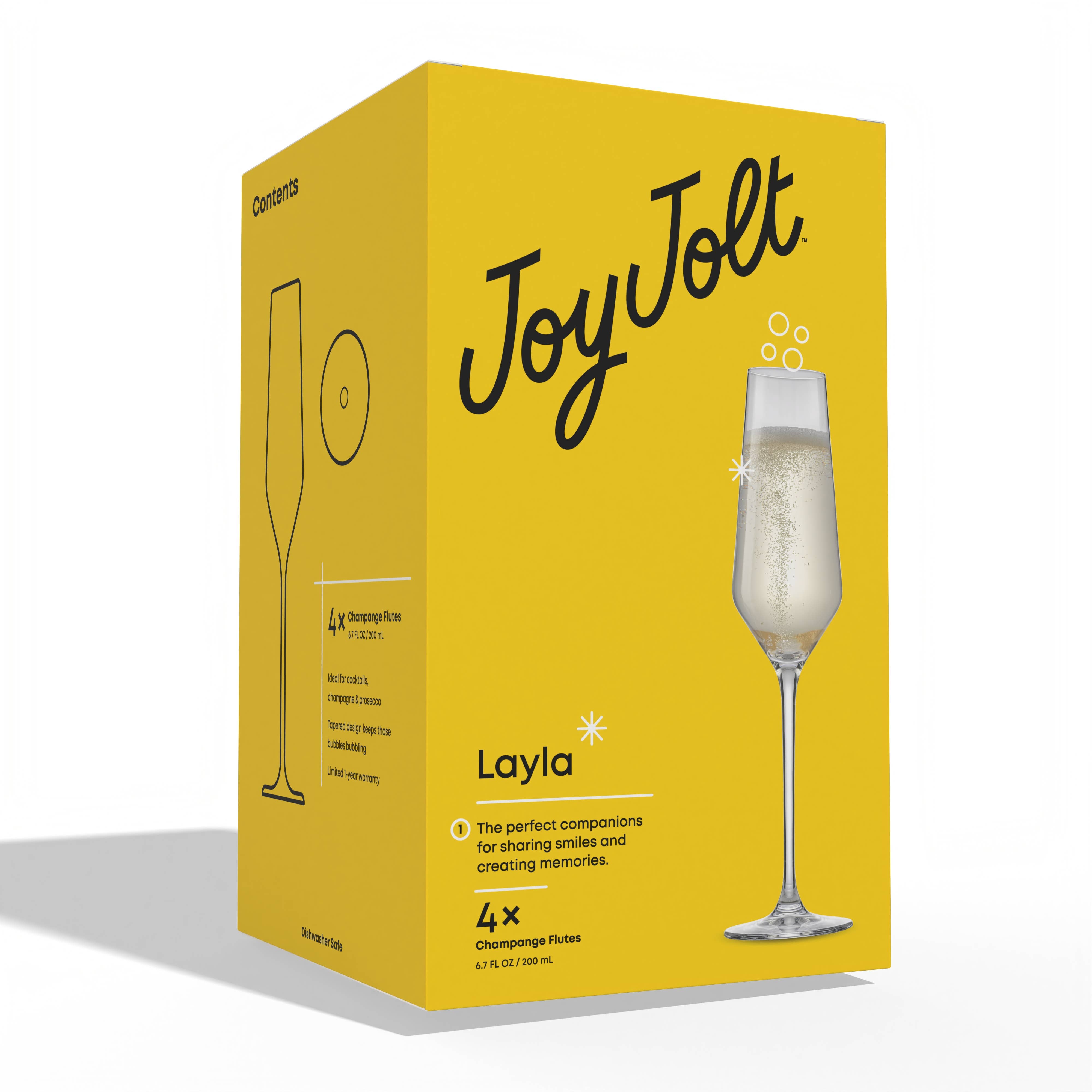 JoyJolt – wholesale Champagne flute – Layla Champagne Glasses 6.7 Oz set of 47