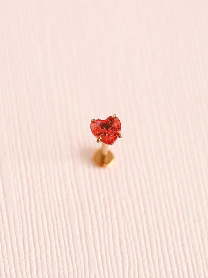 Queen of Hearts Flat Back Stud for wholesale by Rose and Clay