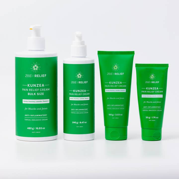 Zea - Wholesale Pain Relief Spray/Cream - Zea Relief Kunzea Pain Relief Cream - For Muscles & Joints