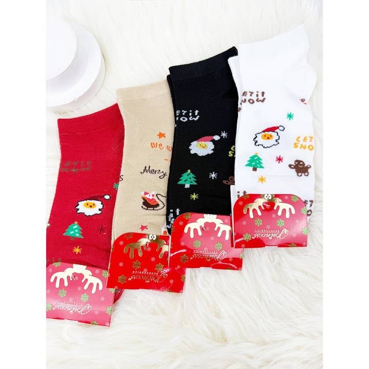Cute Christmas Theme Ankle Socks for wholesale by Love and Repeat
