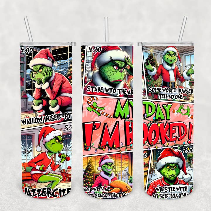 Christmas Calendar "I'm Booked" 20oz Tumbler for wholesale by Knotted Gypsy Designs