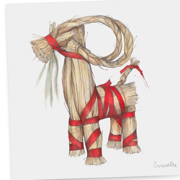 Gift Tag - Straw Horse for wholesale by Emmeselle