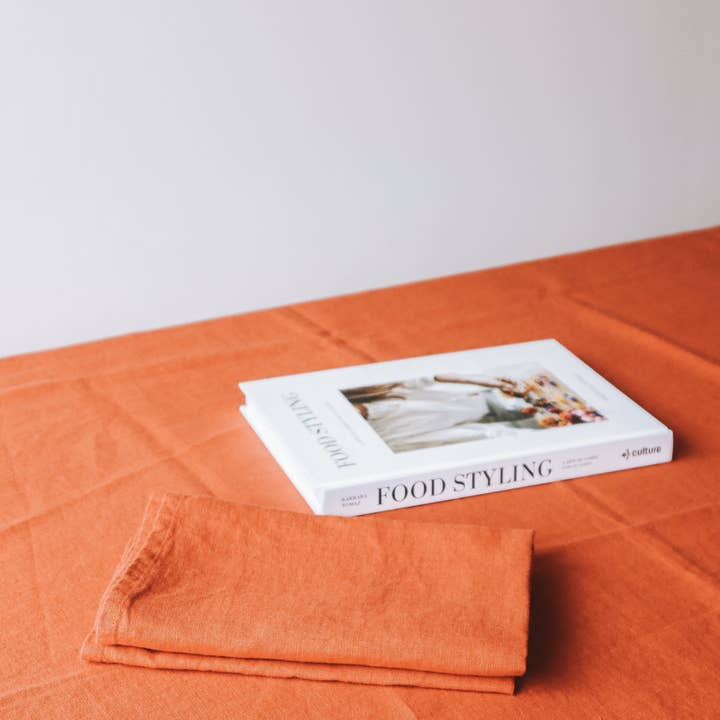 Orange Linen Napkin - LAST UNITS for wholesale by o cactuu