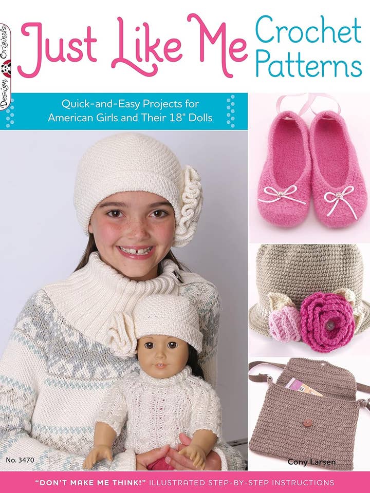 Just Like Me Crochet Patterns -Projects for Girls &18" Dolls for wholesale by Fox Chapel Publishing