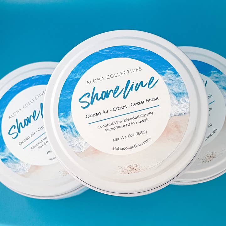 Aloha Collectives - Vente Bougies de voyage - Bougie Shoreline, 6 oz1