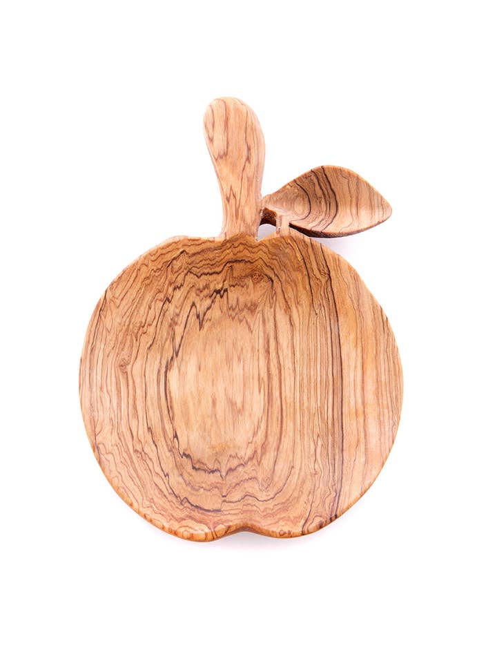 Small Wild Olive Wood Apple Tray for wholesale by Swahili | AFRICAN MODERN