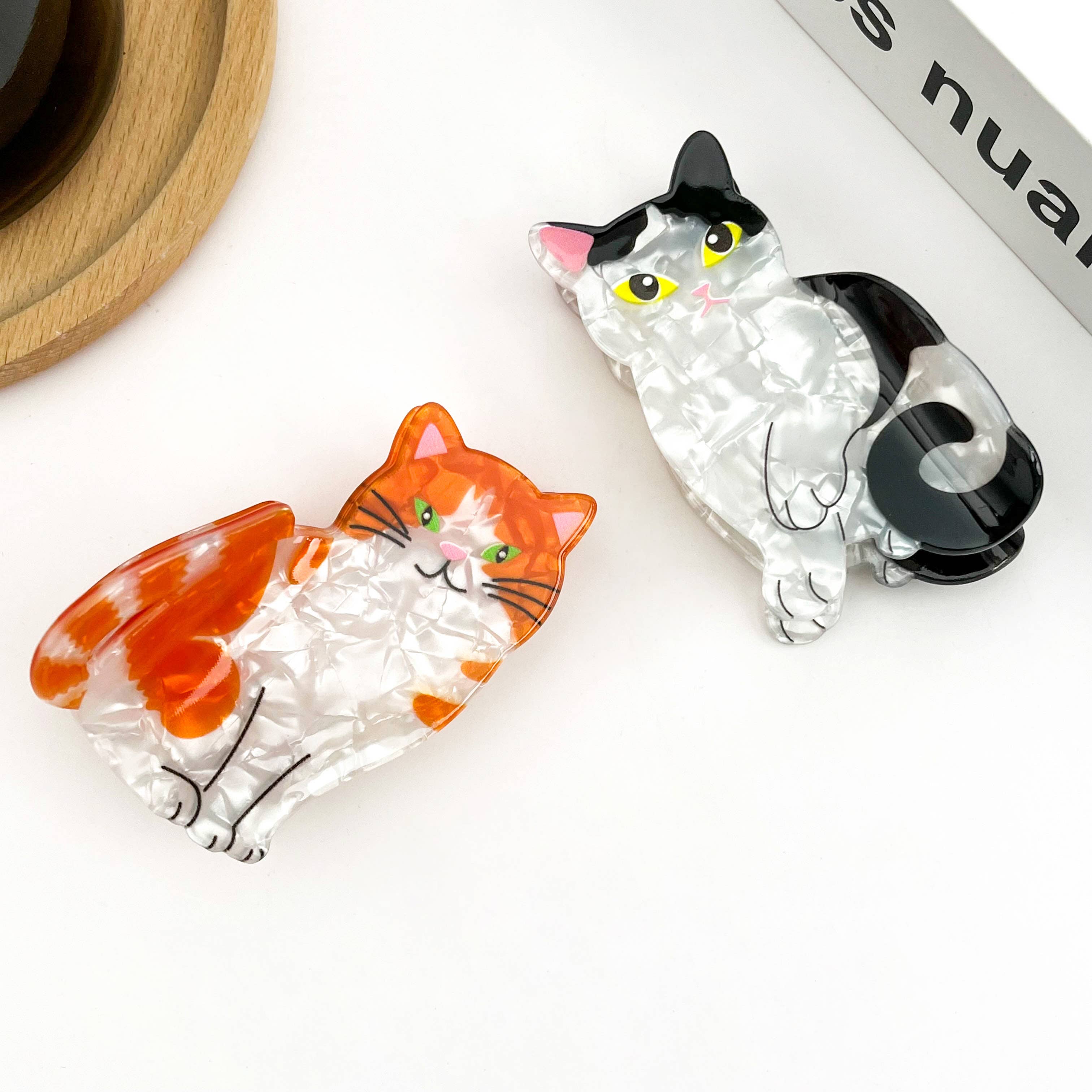 TheDivaSoap - Wholesale Hair Clip - Women's - Cow Cat & Orange Cat Hair Clips, Cute Animal Claw Clip7