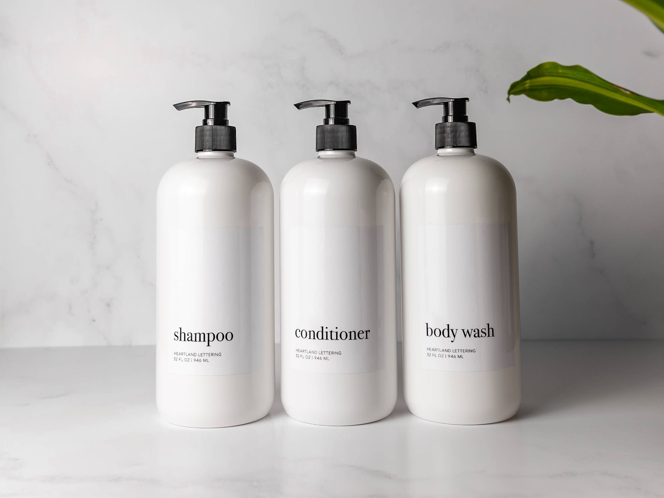 Joie Designs Co. | Refillable Bottles - Wholesale Bath & Body Set - 32 oz Shower Set - Shampoo, Conditioner, Body Wash5