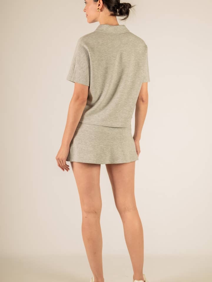 P. CILL - Wholesale Knit Top - Women's - P. CILL Butter Modal Short Sleeve Quarter Zip Top41