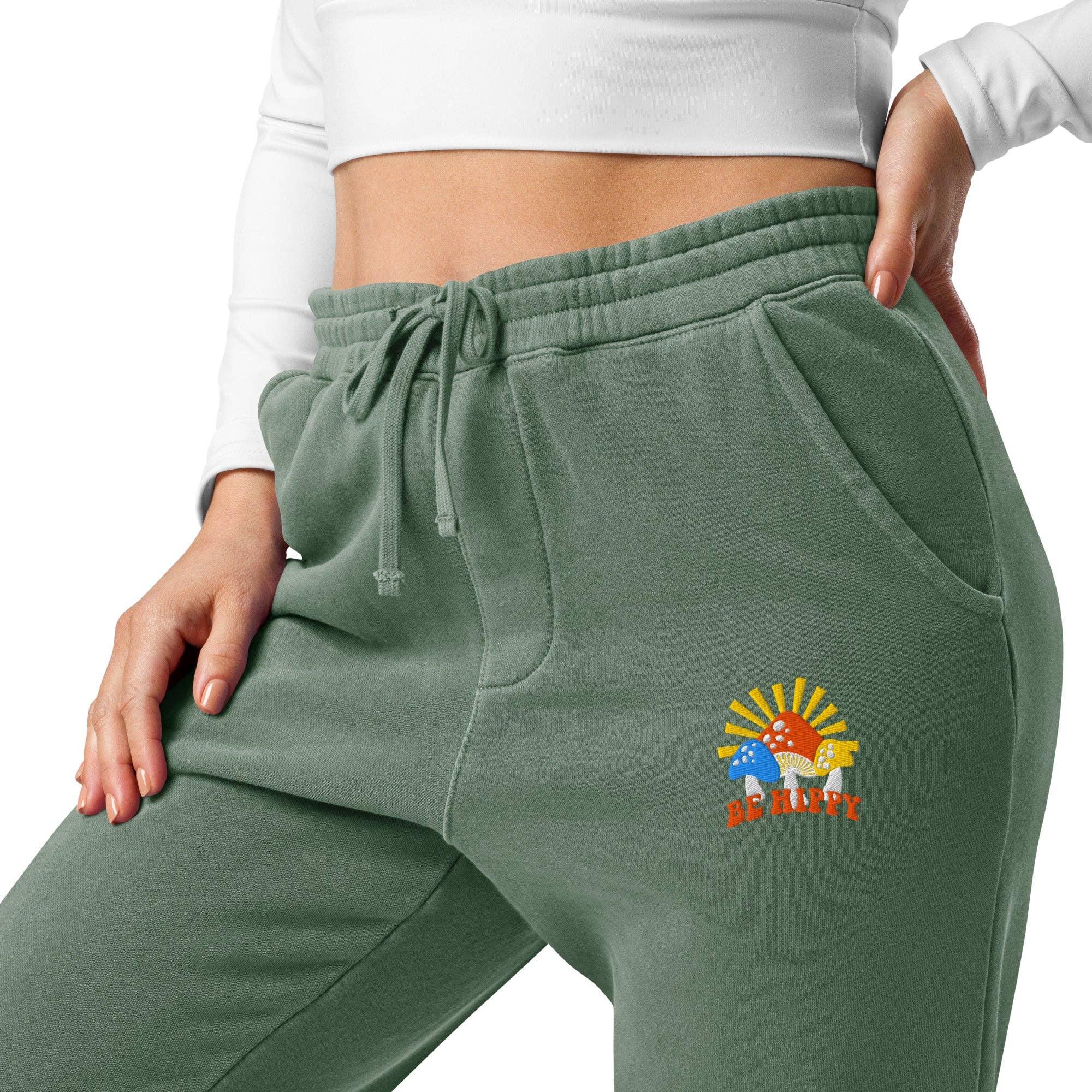 Be Hippy, LLC – Engroshandel Loungesweatpants/jogginbukser – til kvinder – Unisex broderede svampe-sweatpants13