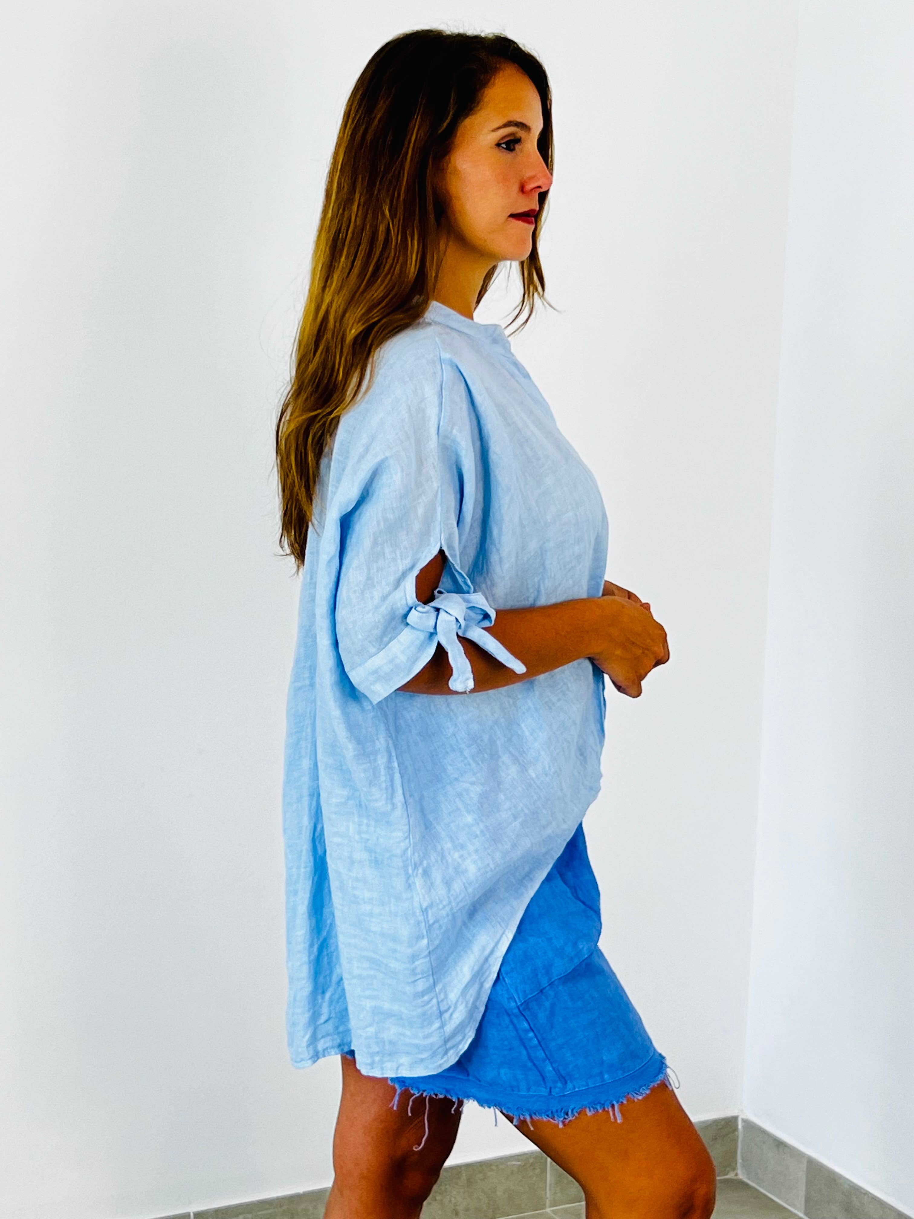 Linen & More - Wholesale Blouse - Women's - REF 994 100% LINEN BLOUSE WITH TWO SIDES8