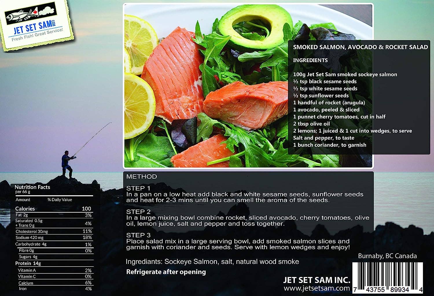 Vancouver Smoked Salmon - Wholesale Fish/Seafood - Wild Canadian Smoked Sockeye Salmon Shelf Stable 227 Grams1