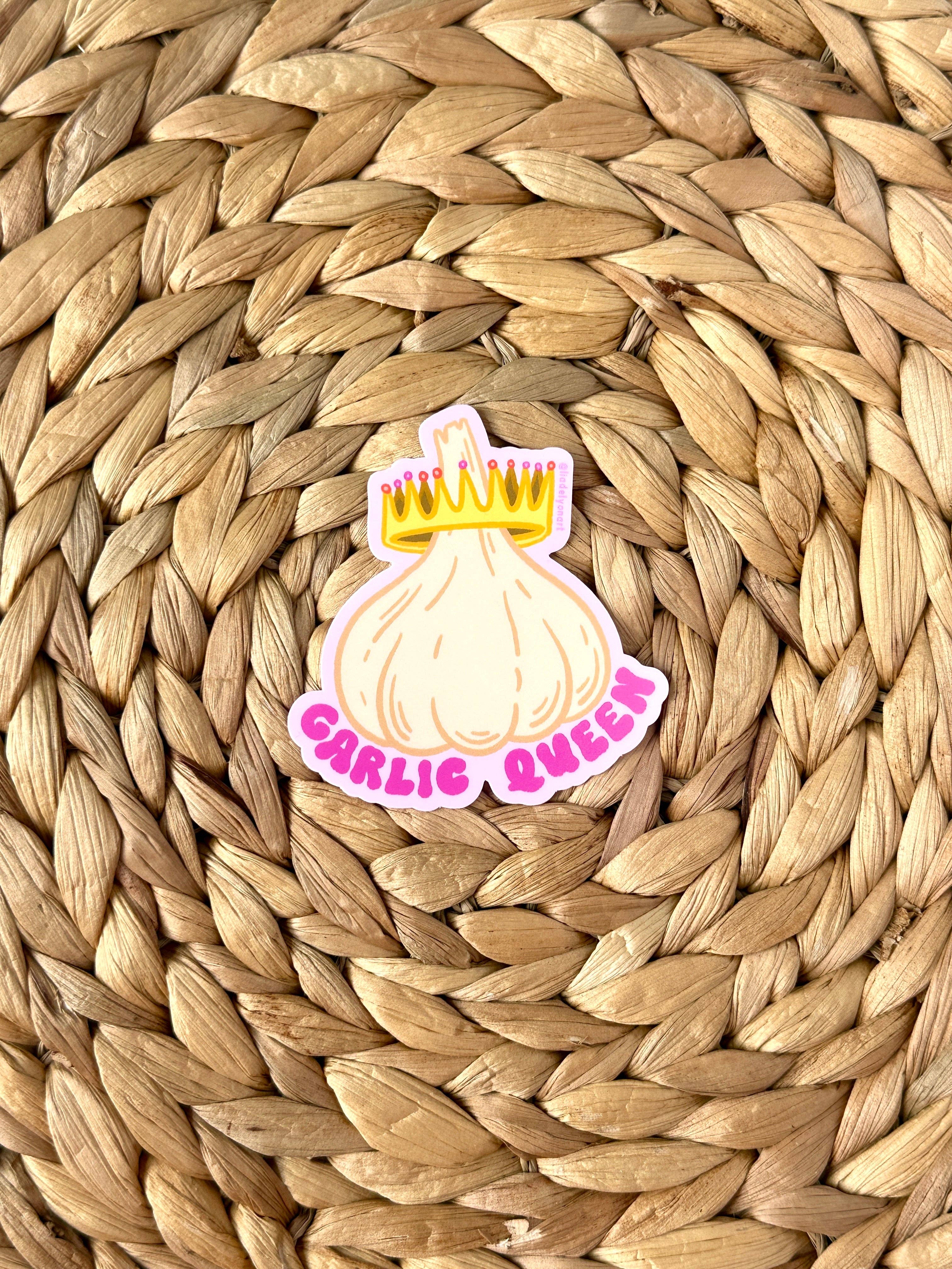 liadelyonart - Wholesale Sticker - Garlic Queen Vinyl Sticker, 3x2.85 in.7