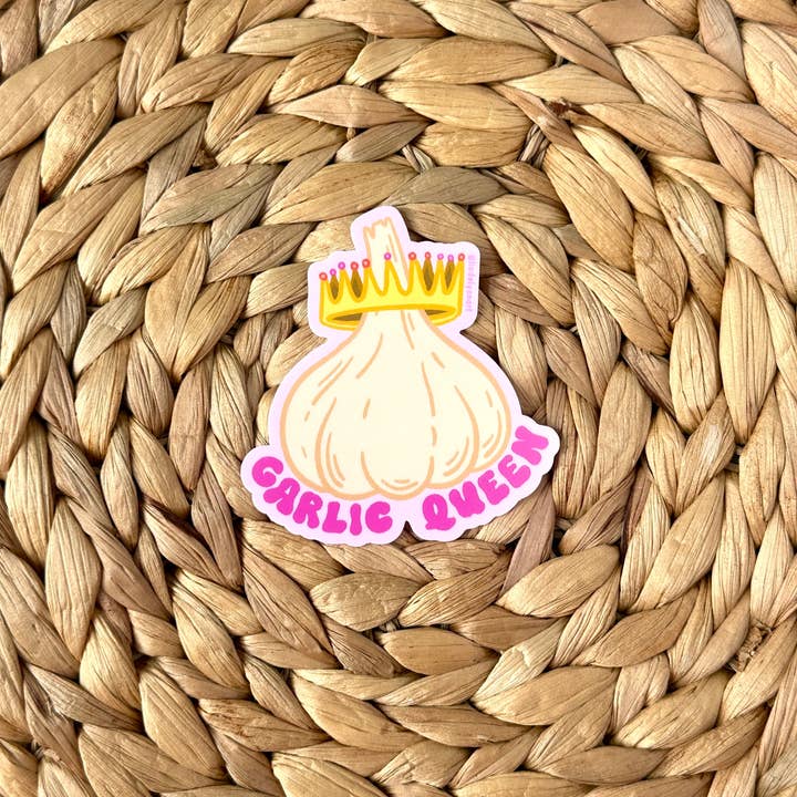 liadelyonart - Wholesale Sticker - Garlic Queen Vinyl Sticker, 3x2.85 in.7