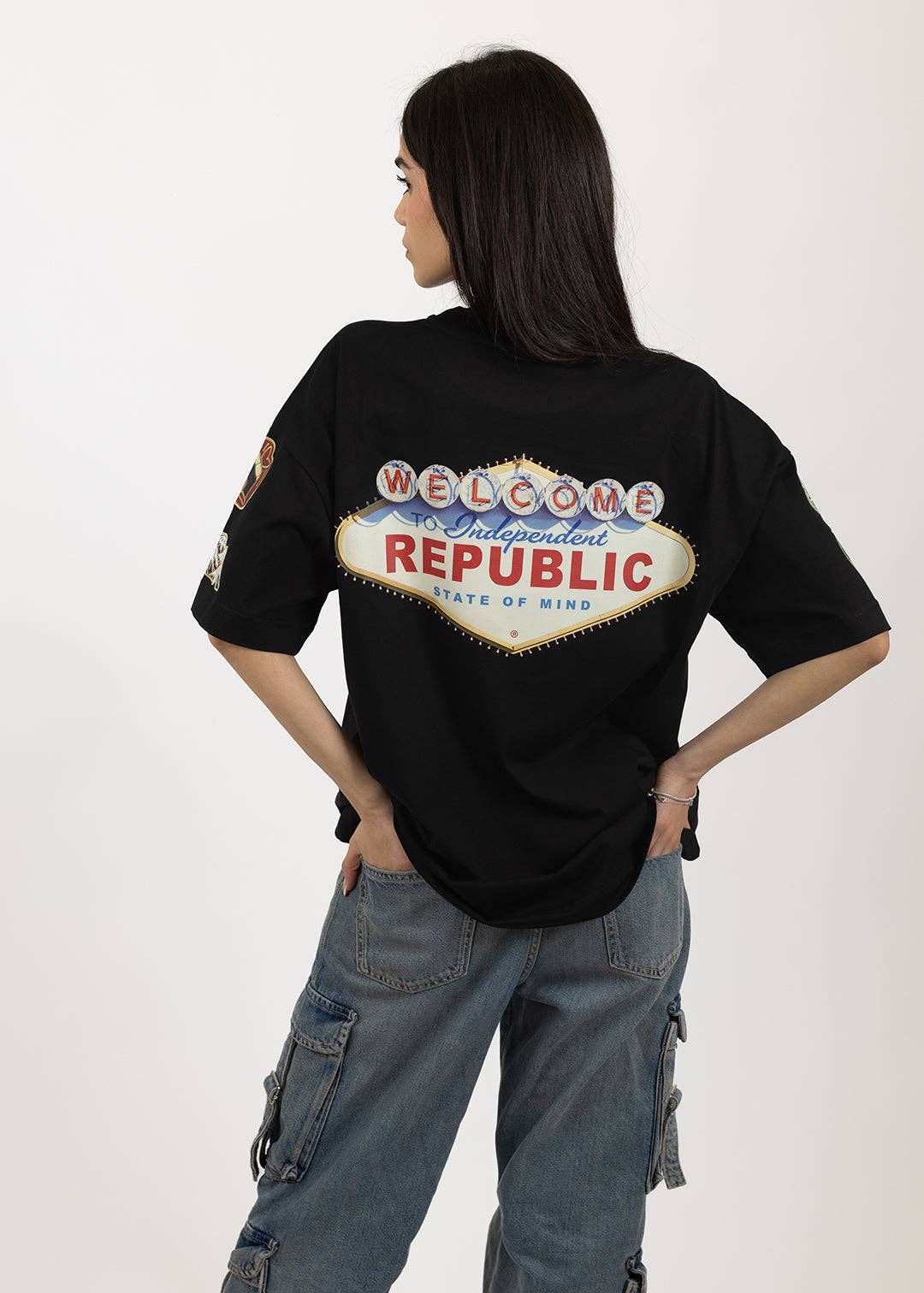 Independent Republic - Wholesale Screen Printed T-Shirt - Unisex - State of Mind © black T-shirt3