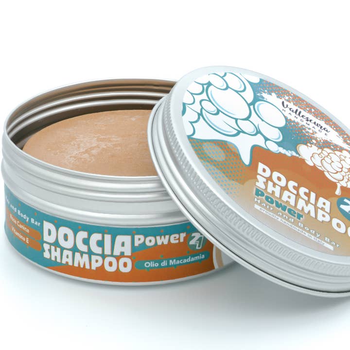 Solida Power Shower, shampooing 2 en 1 pour la douche, best-seller pour la vente par Vallescura Handmade