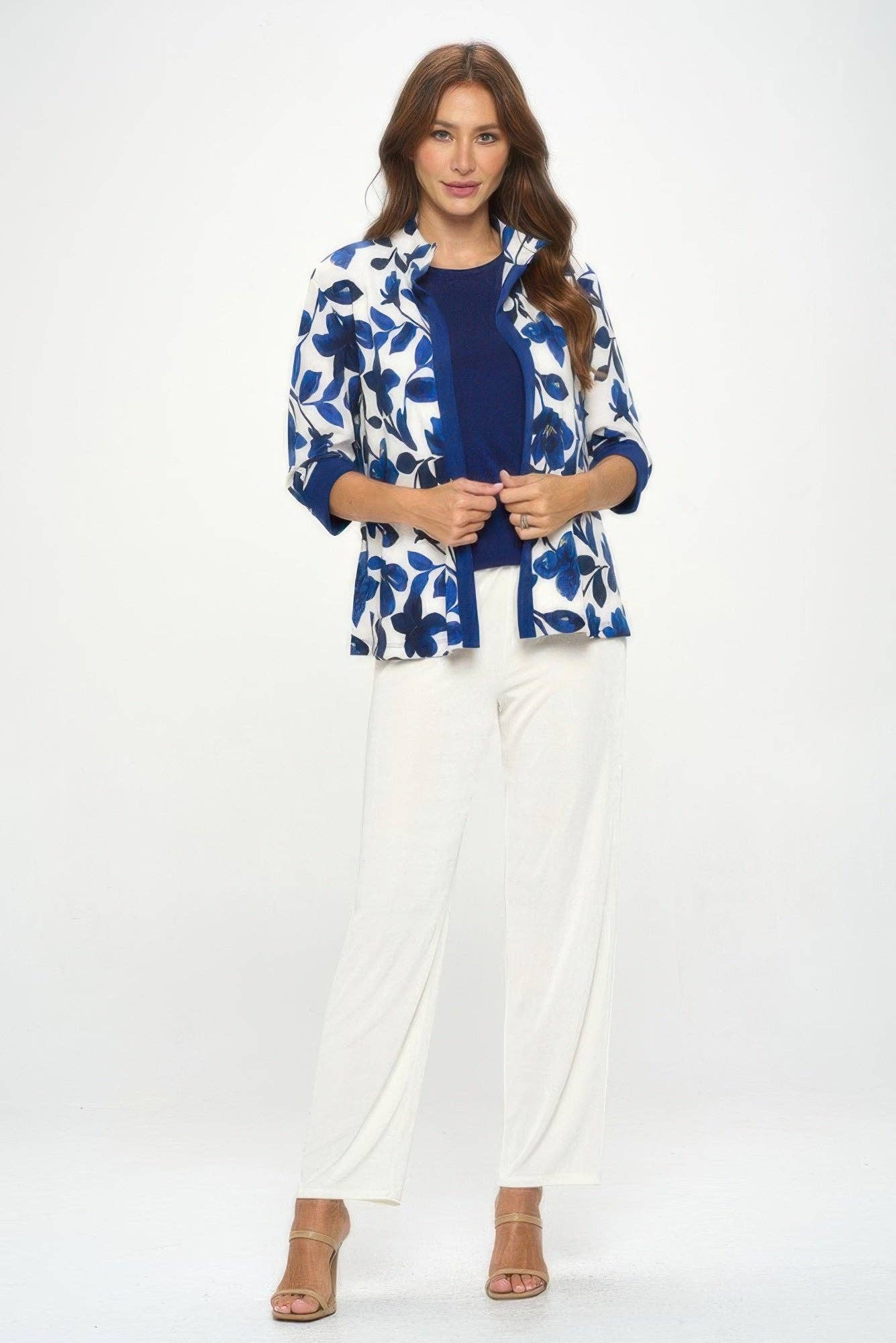 CC Wholesale Clothing - Wholesale Jacket - Women's - Damboru Print Contrast Jacket3