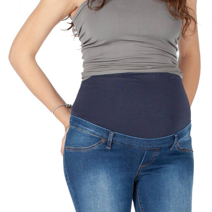 Milano, Basic maternity jeans - slim fit - Medium Blue for wholesale on Faire19
