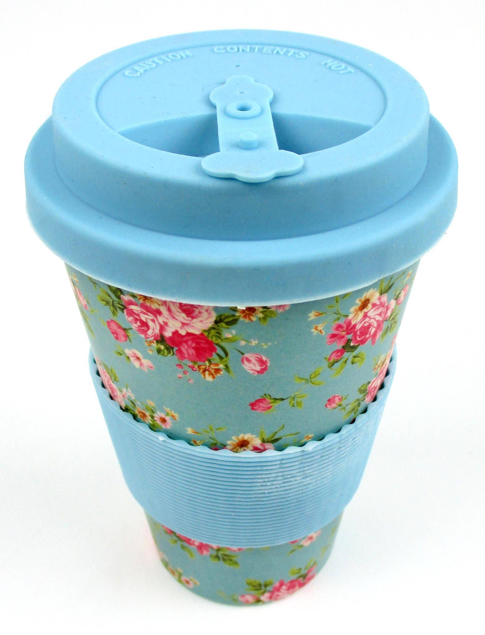 Tiny Mills - Wholesale Insulated Mug/Tumbler - Eco-Friendly Reusable Mug with Blue Floral Design4