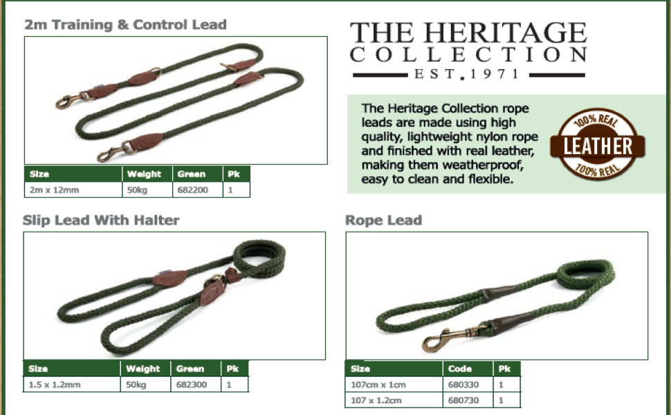 Ancol Pet Products Ltd - Wholesale Pet Leash - Dog - The Heritage Collection Rope Slip Lead with Halter1