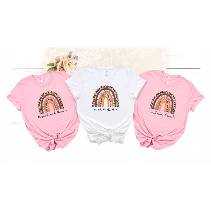 Rainbow Nurse Shirt, Registered Nurse Shirt, RN Shirt for wholesale by Custom T Story