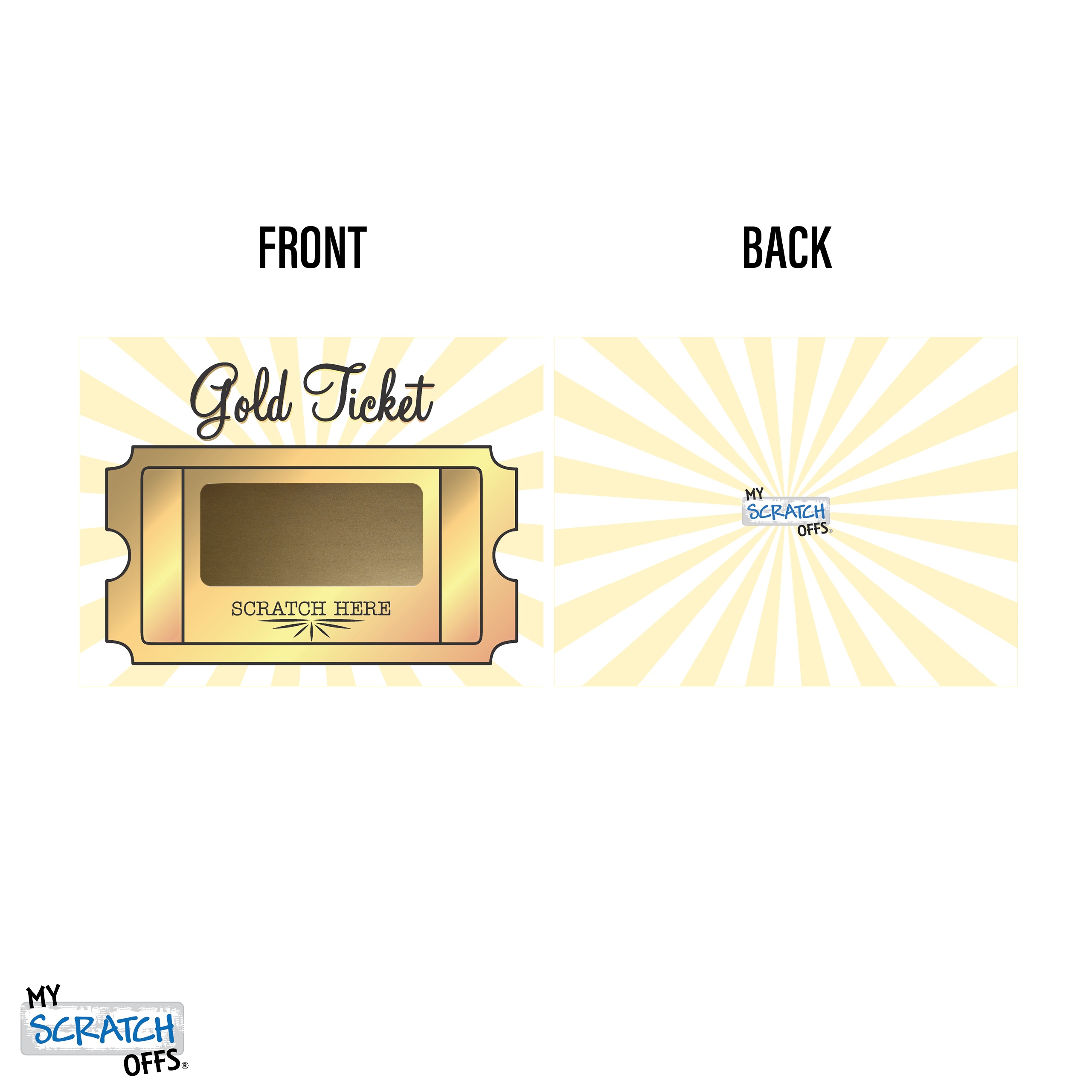 My Scratch Offs - Wholesale DIY Craft Kit - 50 Gold Ticket DIY Make Your Own Scratch Off Tickets Card5