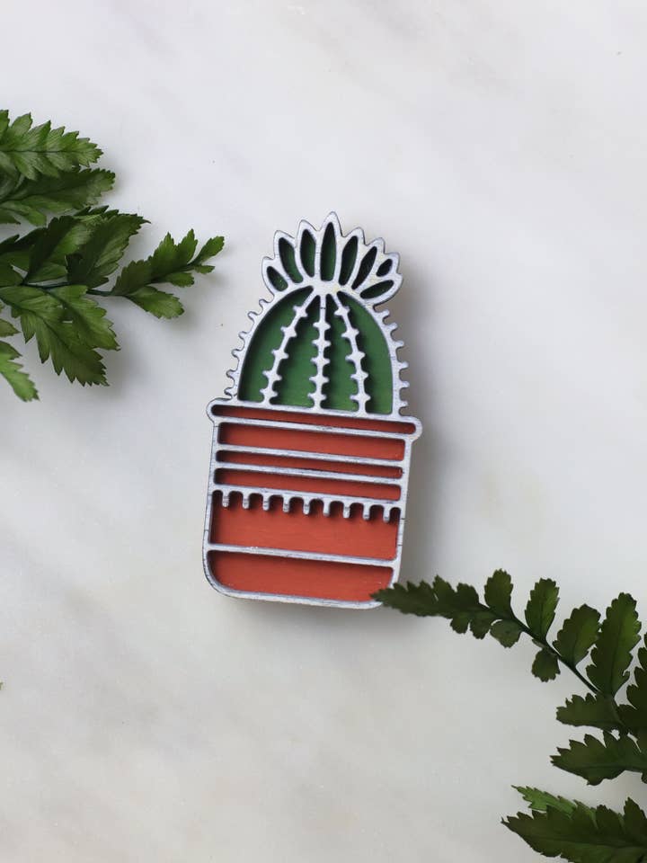 Colorful Cactus Kitchen Magnet for wholesale by Mulberry Creative