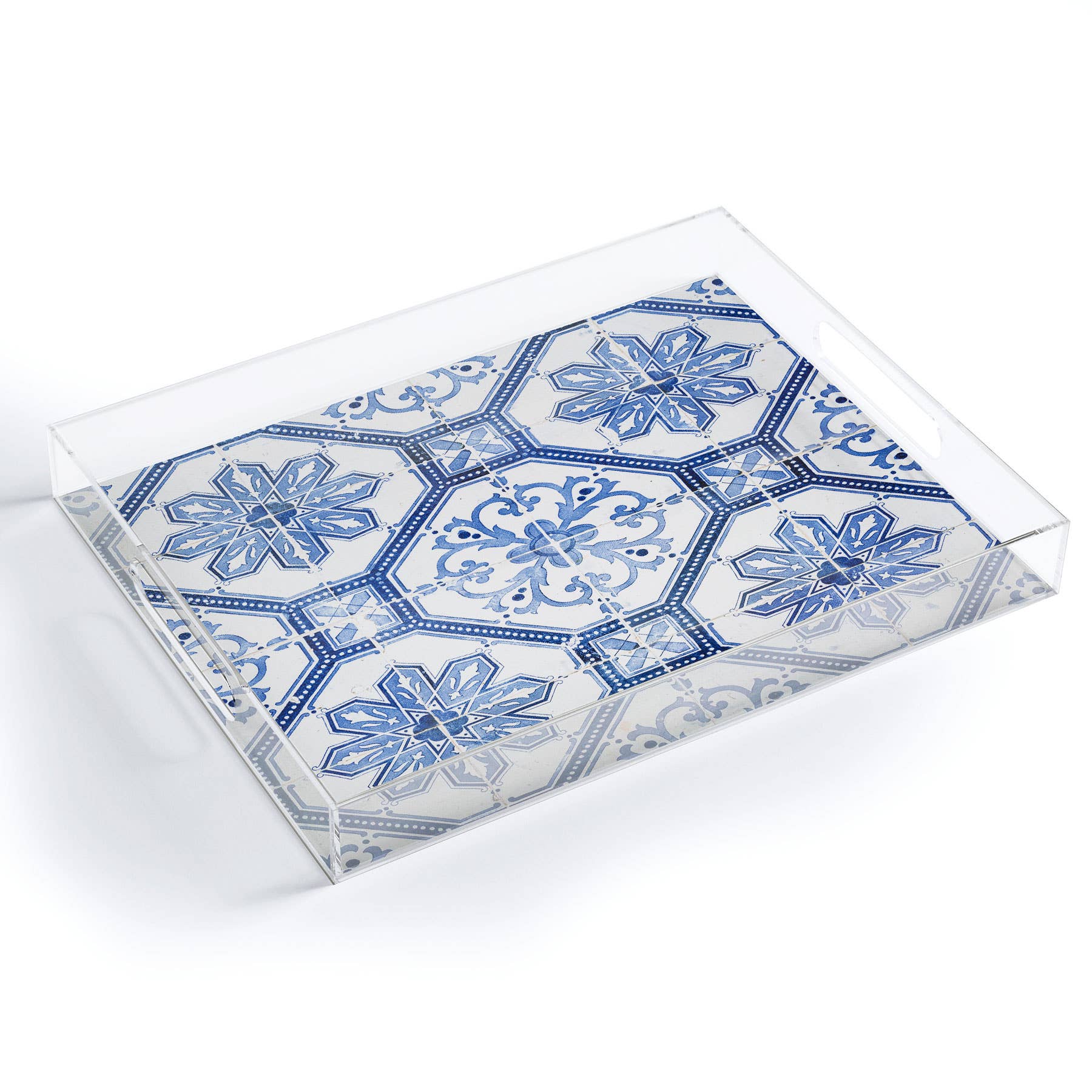 Deny Designs - Vente Plateaux décoratifs - Plateau en acrylique à motif de carreaux portugais bleu Henrike Schenk4