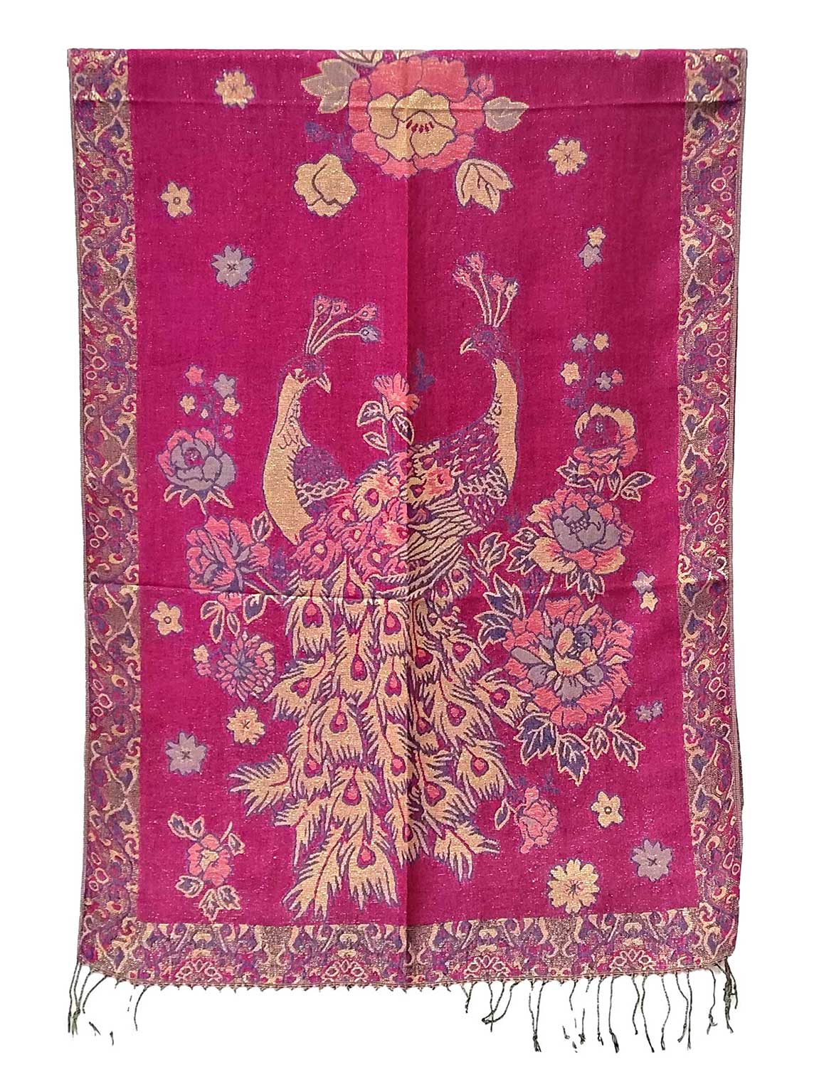 SERENITA - Wholesale Wrap - Women's - Metallic Pashmina Peacock Shawl Wraps Assorted 6 Color Pack3