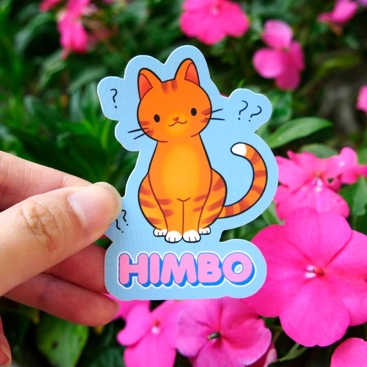 Meg-chan Doodles - Wholesale Sticker - Cute Orange Cat Sticker | Himbo Cat | Vinyl Cat Sticker
