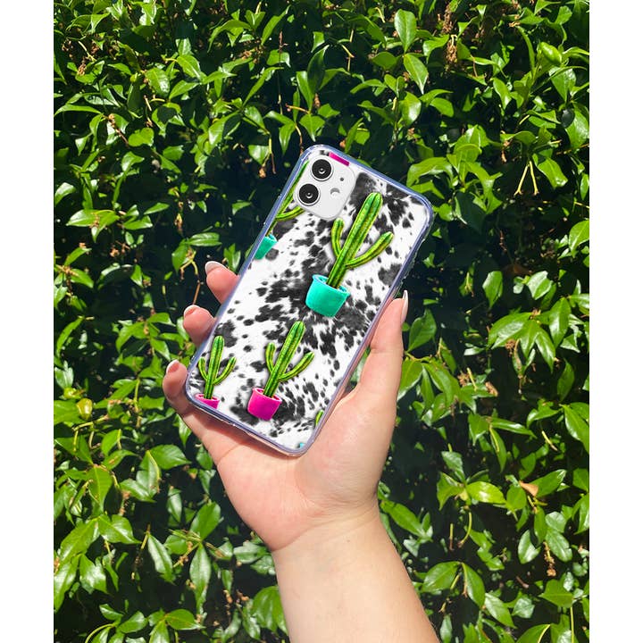Cow Print Cactus Phone Case por atacado de The Goblin Saloon