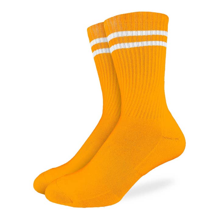 Men's Athletic Socks, Golden Yellow for wholesale by Good Luck Sock
