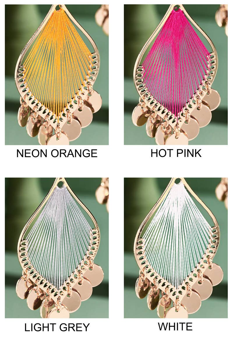 Urbanista - Vendita all'ingrosso Orecchini pendenti - Orecchini pendenti a forma di foglia con ciondoli7