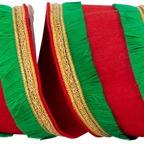 Dupioni Green Trimming Fringe Color Deluxe Wired Edge for wholesale by RELIANT RIBBON
